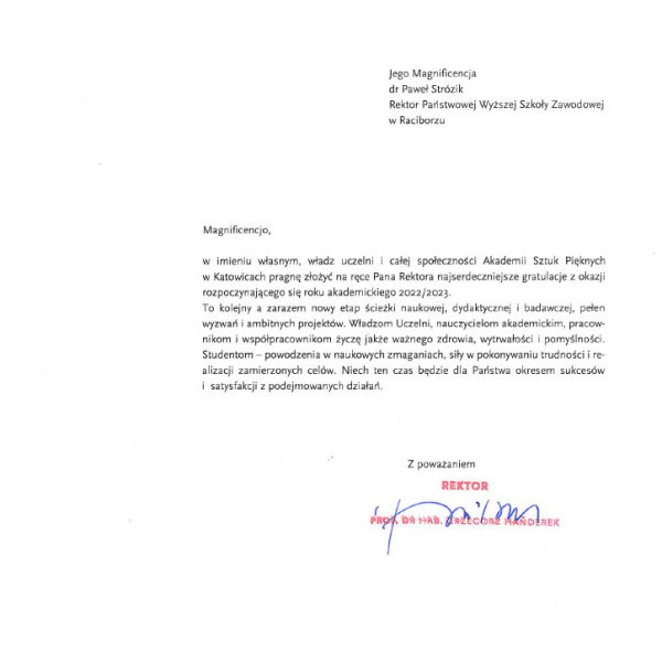 List gratulacyjny - ASP w Katowicach1024_1